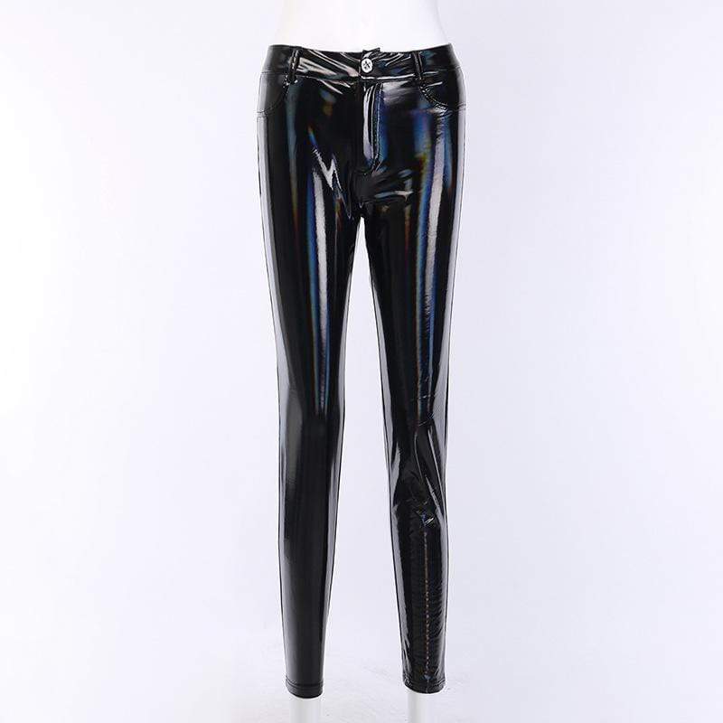 Women's Gothic Skinny PU Leggings