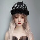 Kobine Women's Gothic Skull Cutout Floral Headwear