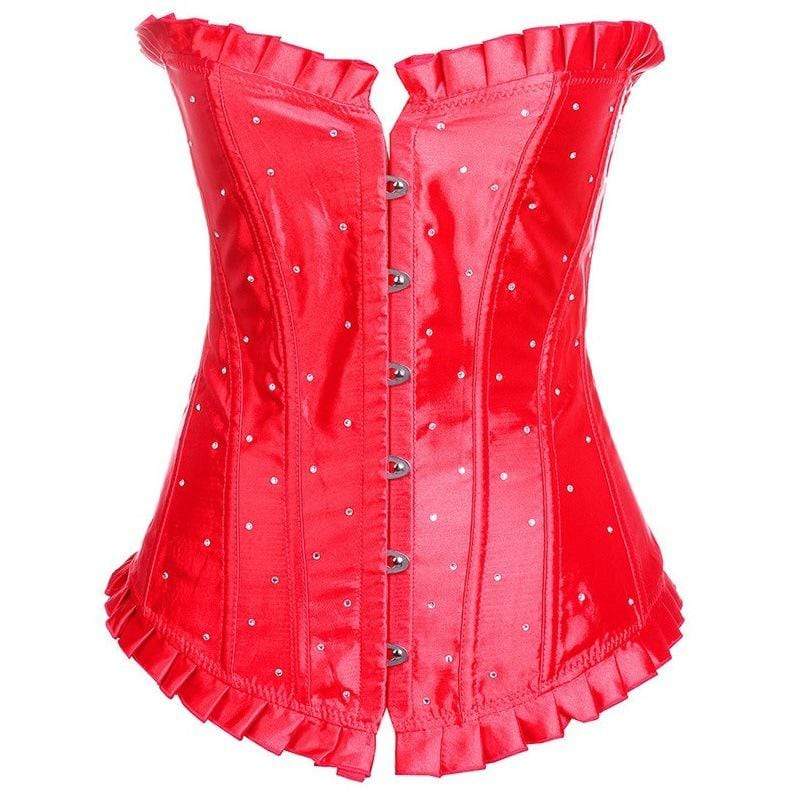 Women's Gothic Snowflake Rhinestones Overbust Corsets