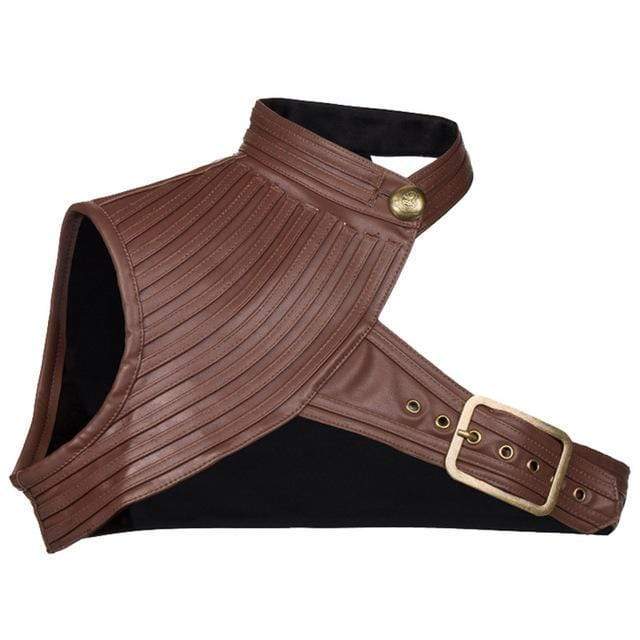 Women's Gothic Stand Collar Buckles Faux Leather Cape