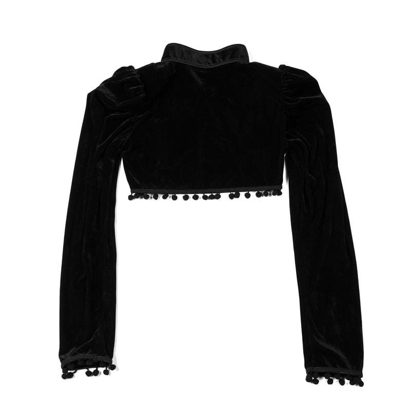 Women's Gothic Stand Collar Capes With Tassels