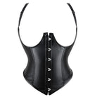 Kobine Women's Gothic Strappy Faux Leather Underbust Corset with Straps