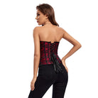 Kobine Women's Gothic Strappy Floral Lace Overbust Corset