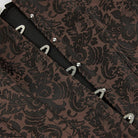 Kobine Women's Gothic Strappy Floral Printed Overbust Corset