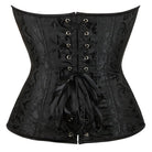 Kobine Women's Gothic Strappy Jacquard Zipper Overbust Corset