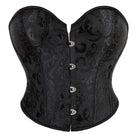 Kobine Women's Gothic Strappy Polka Dot Overbust Corset