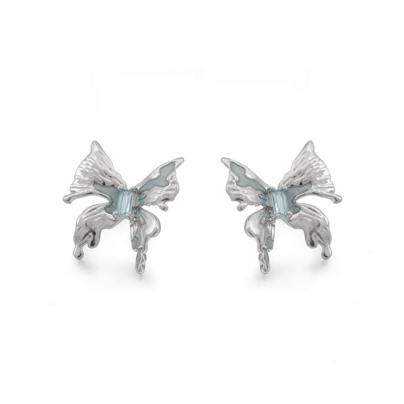 Kobine Women's Grunge Butterfly Earrings