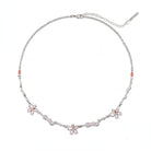 Kobine Women's Grunge Double Color Floral Necklace