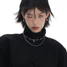 Kobine Women's Grunge Double Color Star Earrings