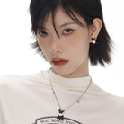 Kobine Women's Grunge Pink Cat Bell Necklace