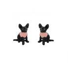 Kobine Women's Grunge Pink Cat Earrings