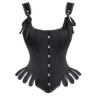 Kobine Women's Grunge Strappy Solid Color Irregular Overbust Corset