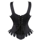 Kobine Women's Grunge Strappy Solid Color Irregular Overbust Corset