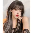 Kobine Women's Highlights Fluffy Synthetic Hair Wig