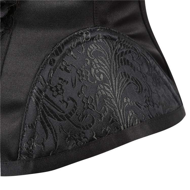 Women's Jacquard Embroidered Flowers Underbust Corsets