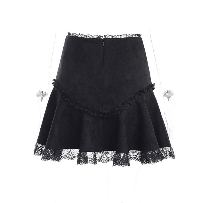 Kobine Women's Lolita  Lace Flower Short Skirt