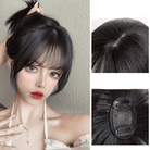 Kobine Women's Natural Bangs Human Hair Wig