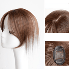 Kobine Women's Natural Bangs Human Hair Wig