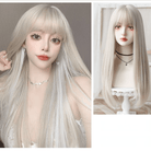 Kobine Women's Natural Straight Long Synthetics Hair Wig