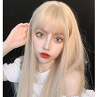 Kobine Women's Natural Straight Long Synthetics Hair Wig