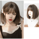 Kobine Women's Natural Straight Short Synthetics Hair Wig