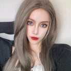 Kobine Women's Natural Straight Synthetics Hair Wig