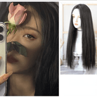 Kobine Women's Natural Straight Synthetics Hair Wig