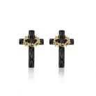 Kobine Women's Punk Cross Thorns Earrings