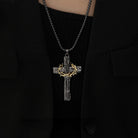 Kobine Women's Punk Cross Thorns Necklace