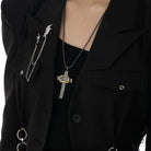 Kobine Women's Punk Cross Thorns Necklace