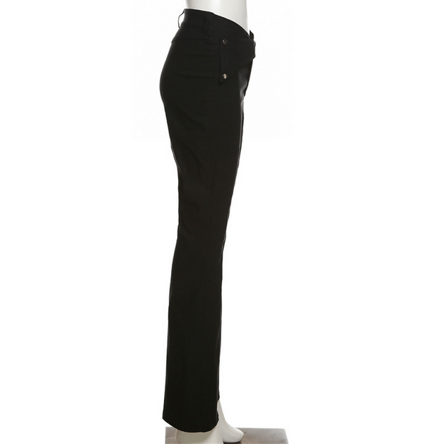Kobine Women's Punk Cutout High-waisted Bell-bottoms