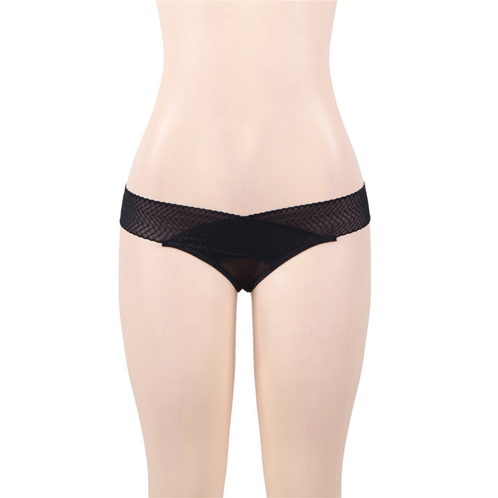 Kobine Women's Punk Fish-scale Lace Cutout Underwear
