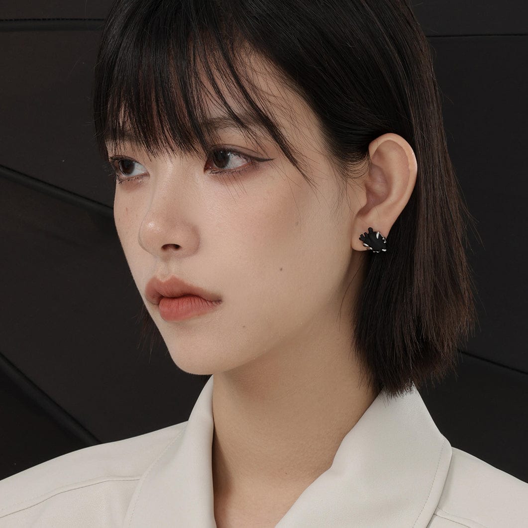 Kobine Women's Punk Heart Earrings