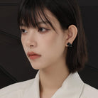 Kobine Women's Punk Heart Earrings