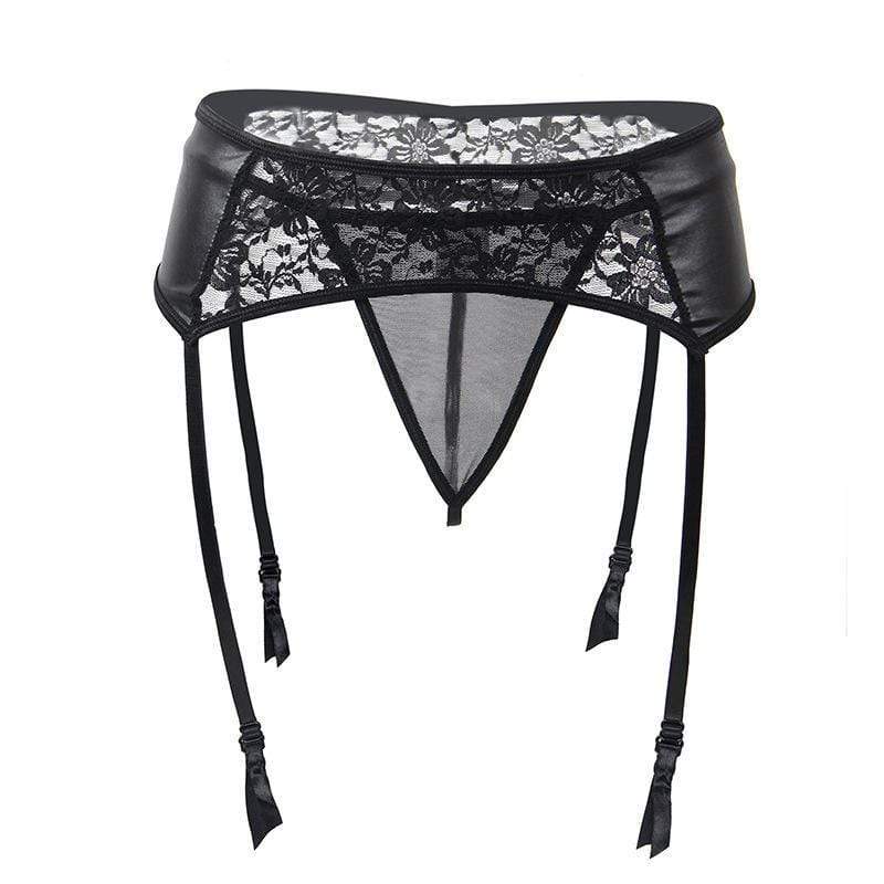 Kobine Women's Punk Lace Splice Adjustable Underwear