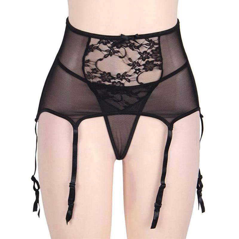 Kobine Women's Punk Lace Splice Sheer Underwear
