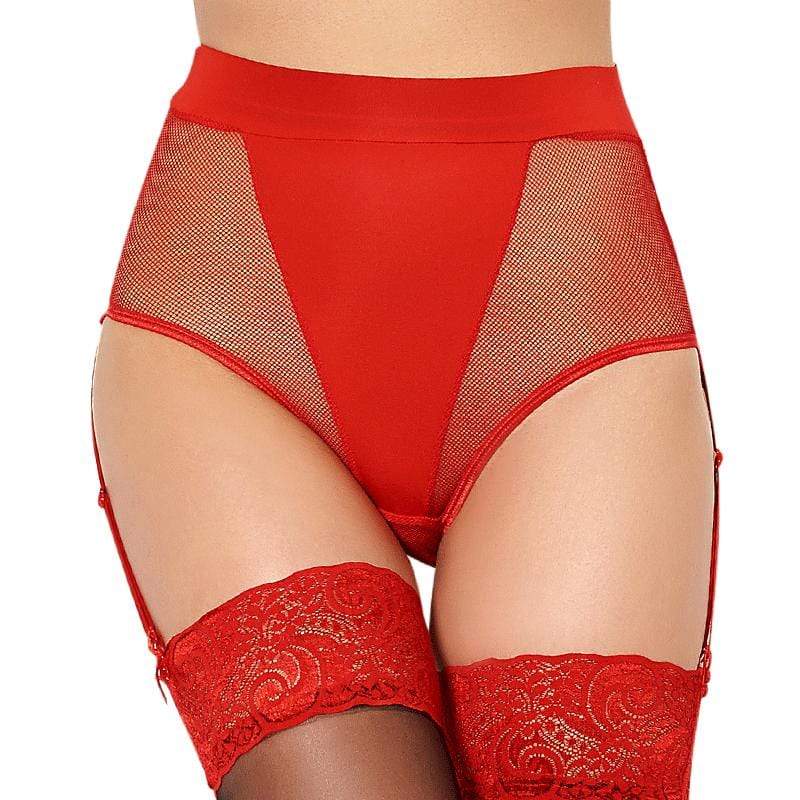 Kobine Women's Punk Mesh Splice Sheer Underwear