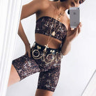 Women's Punk Rings And Chains Faux Leather Belts