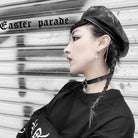 Women's Punk Rivet Cross Chain Earrings