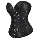 Kobine Women's Punk Strappy Star Printed Overbust Corset