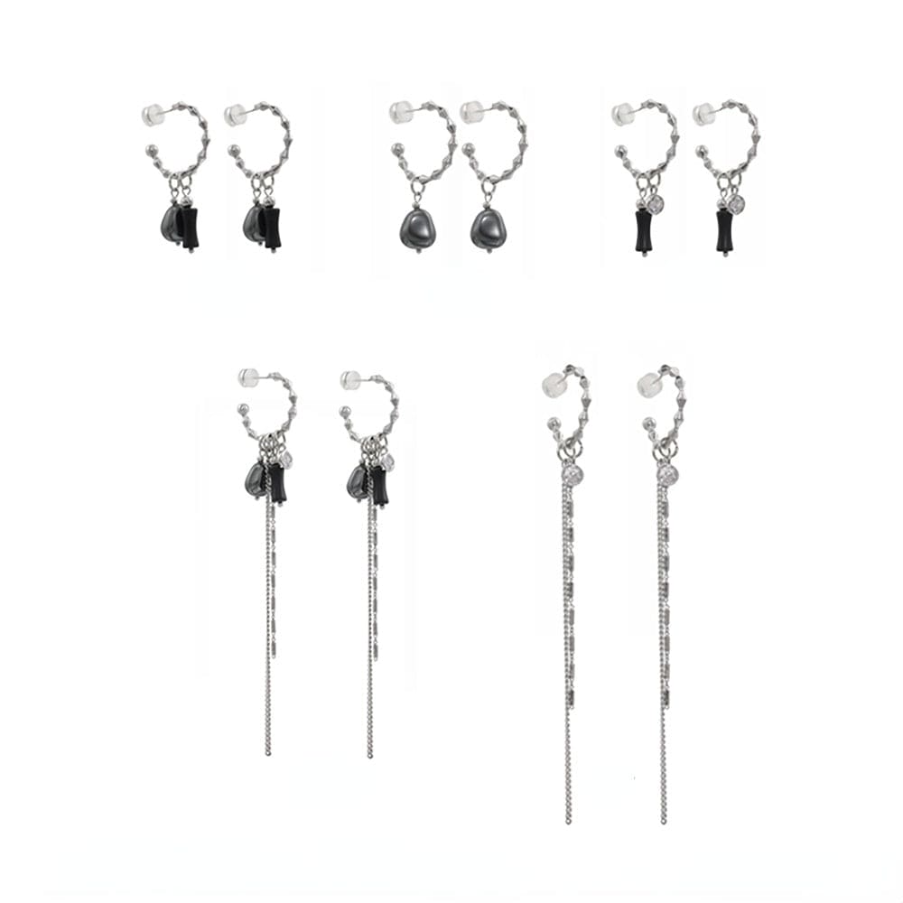 Kobine Women's Punk Tassels Detachable Earrings