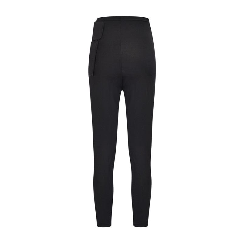 Kobine Women's Punk Velcro High-waisted Yoga Leggings