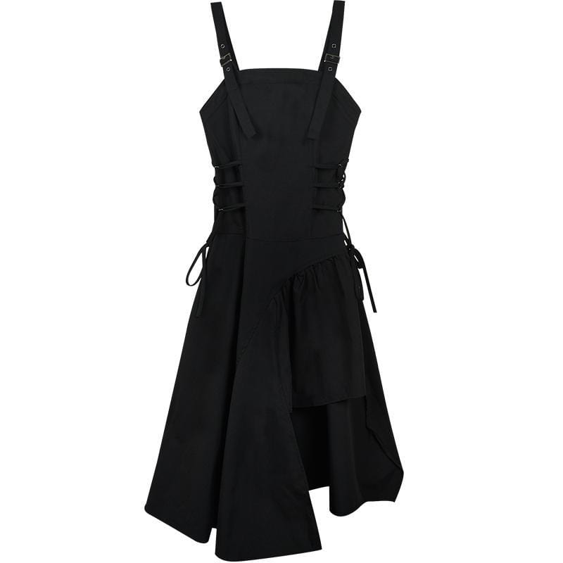 Women's Sexy Lace-up Asymmetric Adjustable Straps Dresses