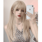 Kobine Women's Silky Straight Layered Synthetics Hair Wig