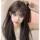 Kobine Women's Silky Straight Medium Synthetic Hair Wig