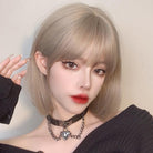 Kobine Women's Silky Straight Short Synthetic Hair Wig