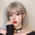 Kobine Women's Silky Straight Short Synthetic Hair Wig