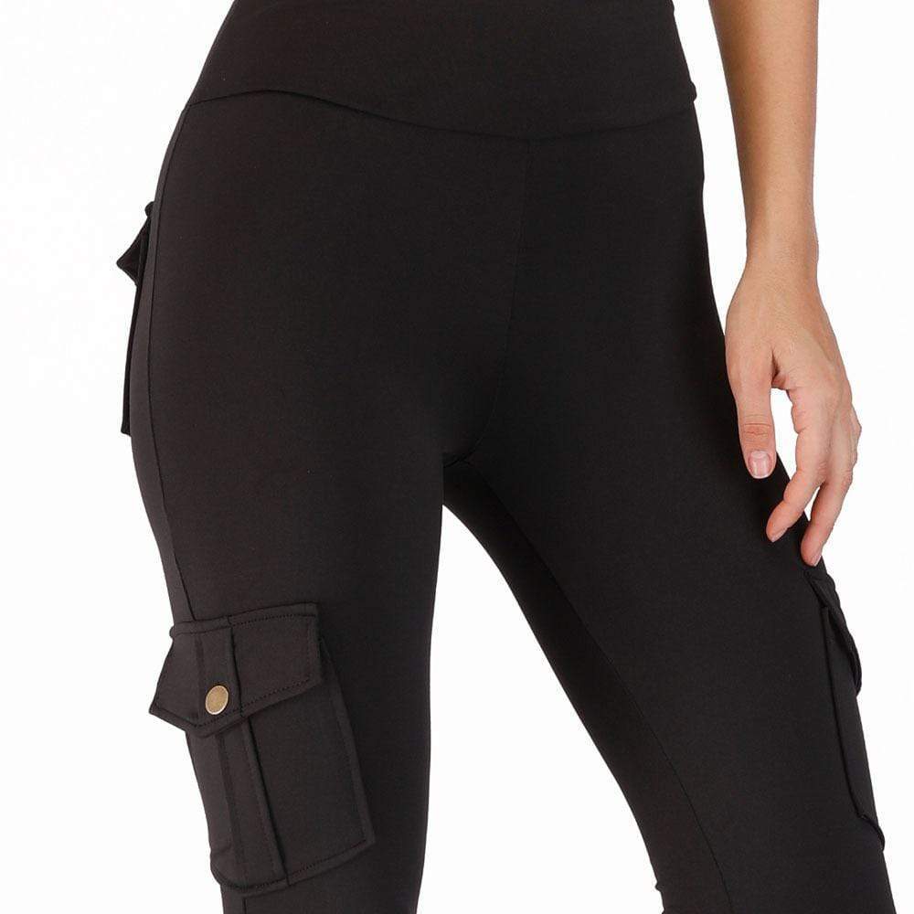 Women's Solid Activewear Jogger Stretch Workout Leggings with Pockets