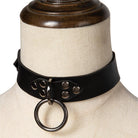 Kobine Women's Steampunk Annulus Nailed Buckle Choker