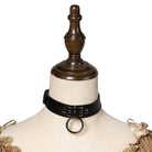 Kobine Women's Steampunk Annulus Nailed Buckle Choker
